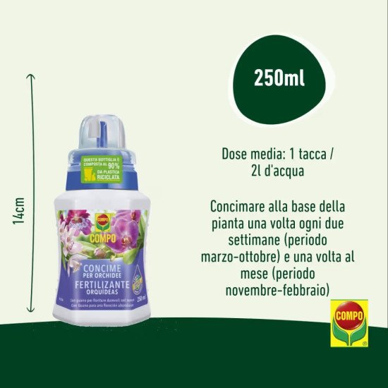COMPO Concime Liquido per Orchidee | Fioriture Prolungate