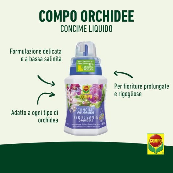 COMPO Concime Liquido per Orchidee | Fioriture Prolungate
